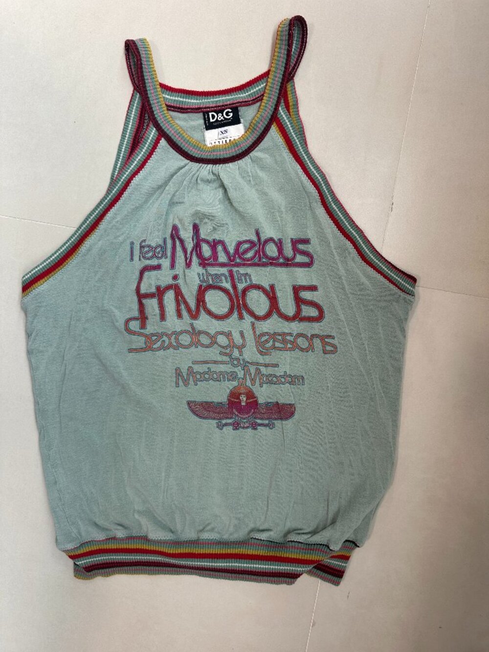 Dolce Gabbana Y2k Top Sexology Madame Macadam XS Italy Vintage